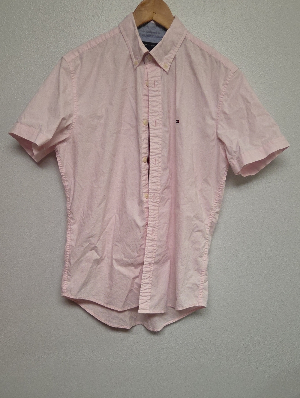 Tommy Hilfiger Light Pink Short-Sleeve Button-Down Shirt